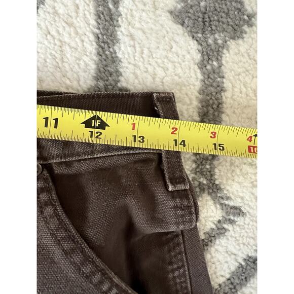 CARHARTT Loose Straight Washed Duck Double-Front Dungaree Cargo Jeans 28x32 - Picture 11 of 13